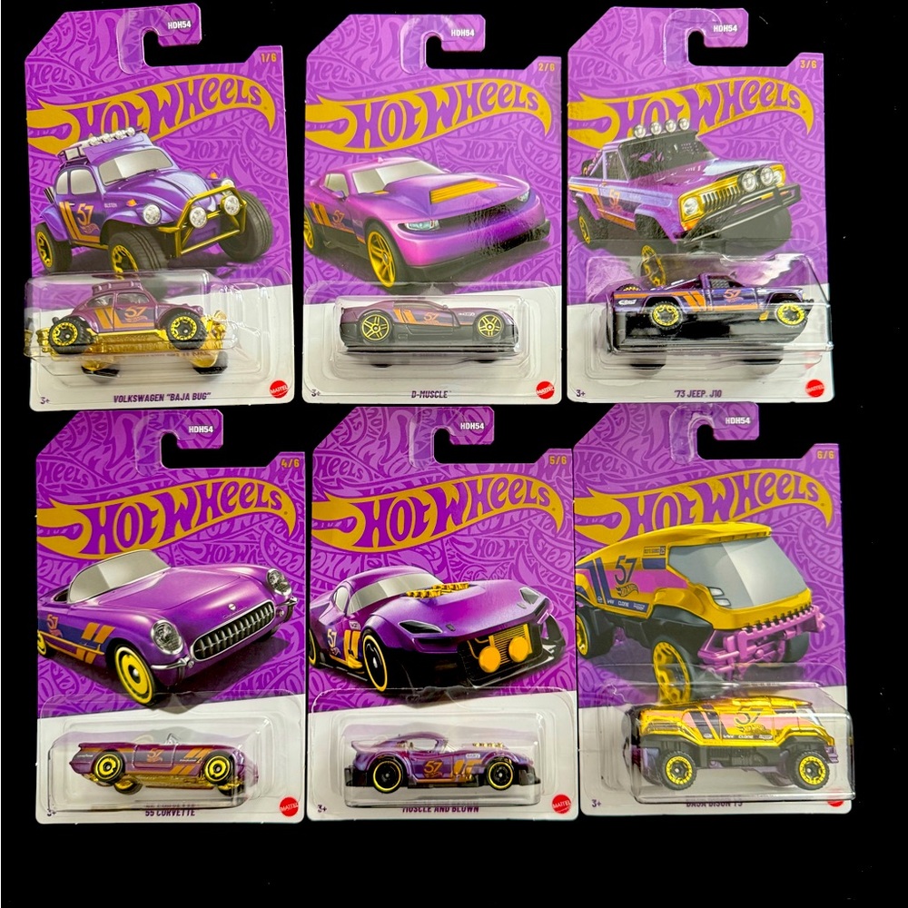 Hotwheels 57th Anniversary Full Set With Chase!
